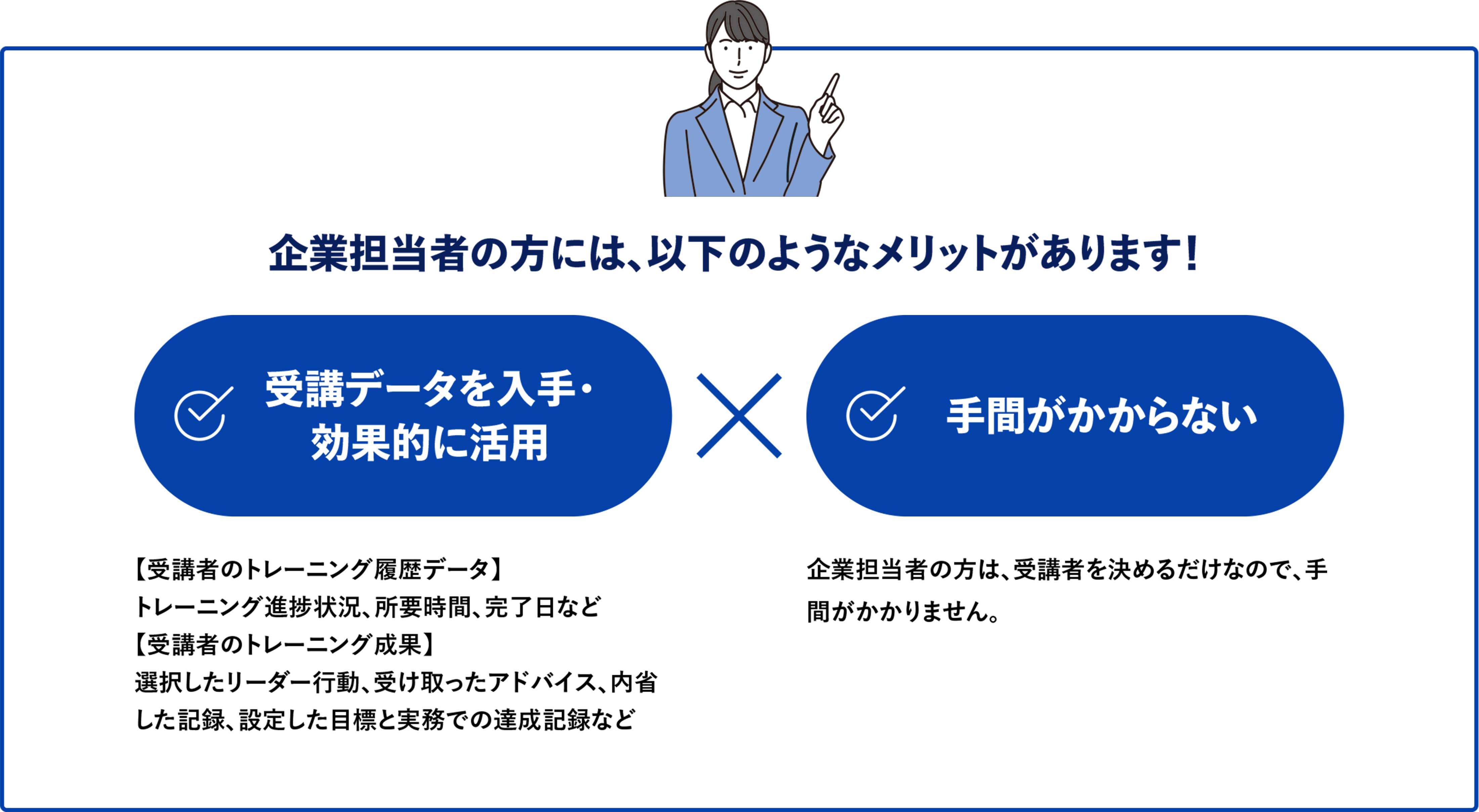 企業担当者の方には、以下のようなメリットがあります！